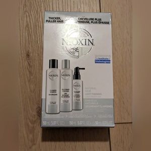 New NIOXIN 1 shampoo conditioner treatment Set - natural hair - light thinning